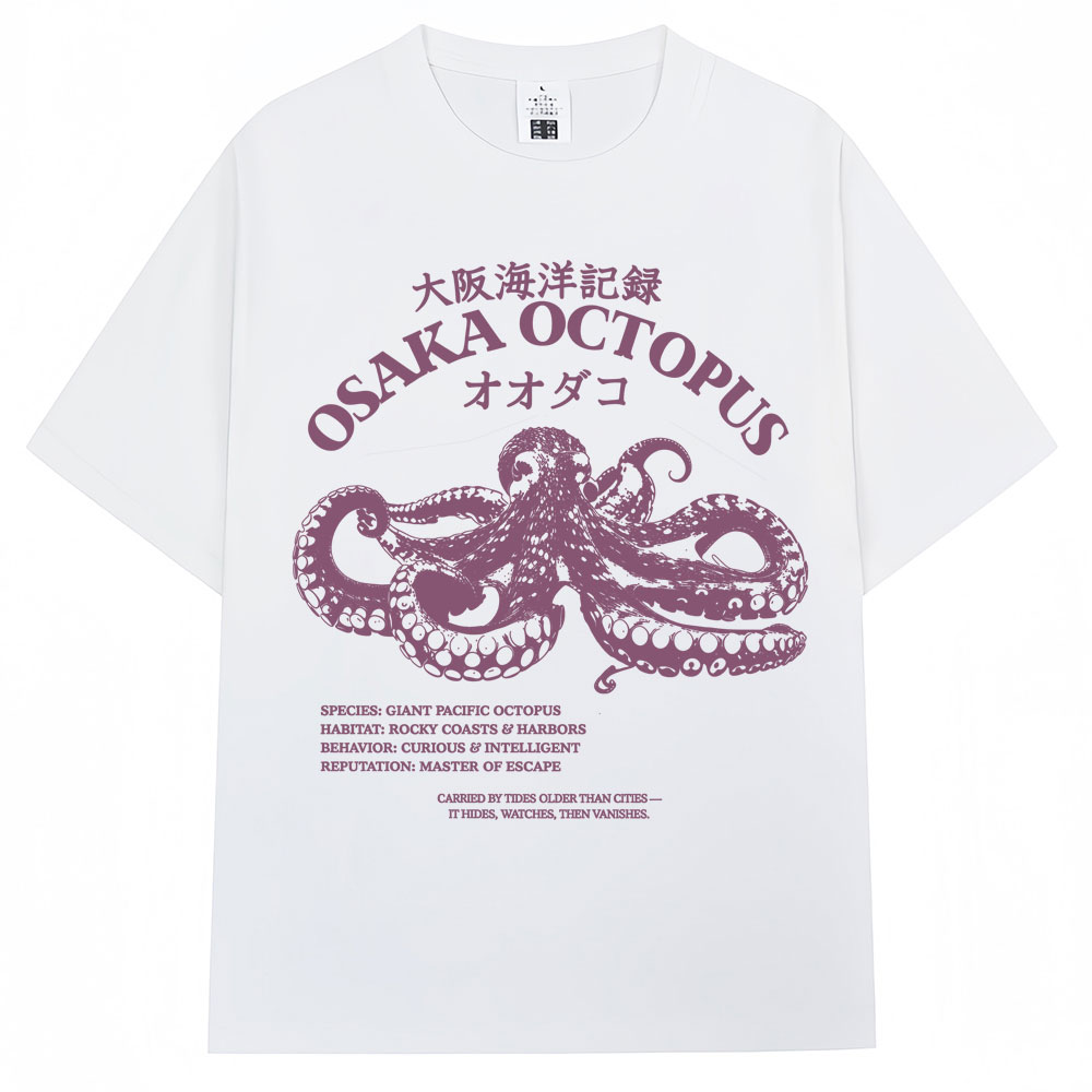 Japanese Women Lifestyle - Japanese Style Osaka Octopus T Shirt