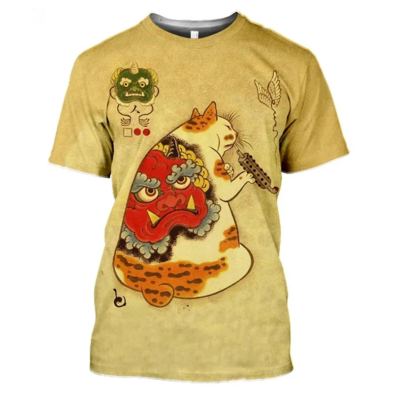 Japanese Kong Fu Cat Tattoo T- - đánh giá và giá Japan Lifestyle And Culture