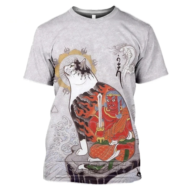 Japanese Kong Fu Cat Tattoo T- - đánh giá và giá Japan Lifestyle And Culture